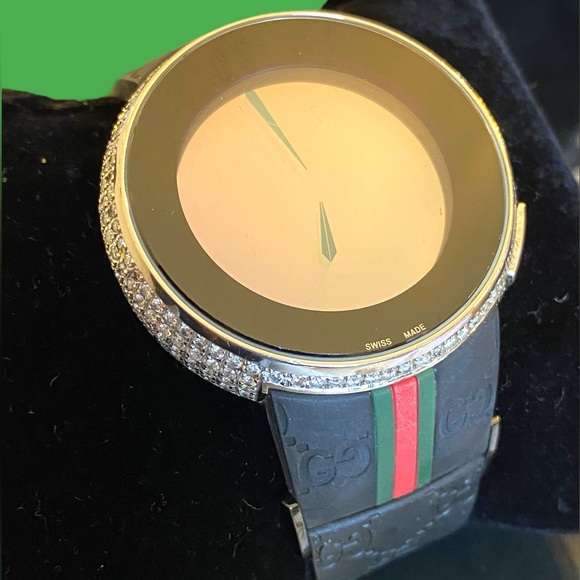 AUTHENTIC Gucci I-Gucci MENS 5.37 CTW Diamond Digital Watch NICE!!! - Picture 13 of 16